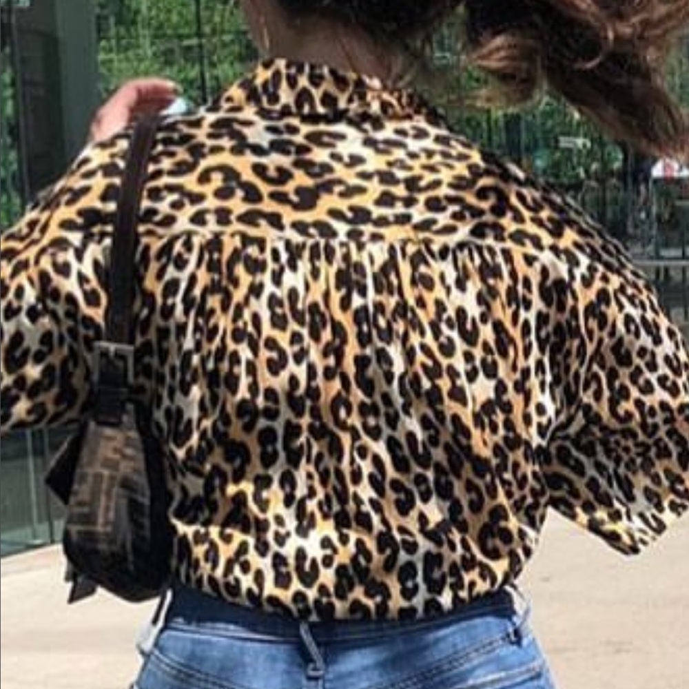 Urban outfitters cheetah button up shirt